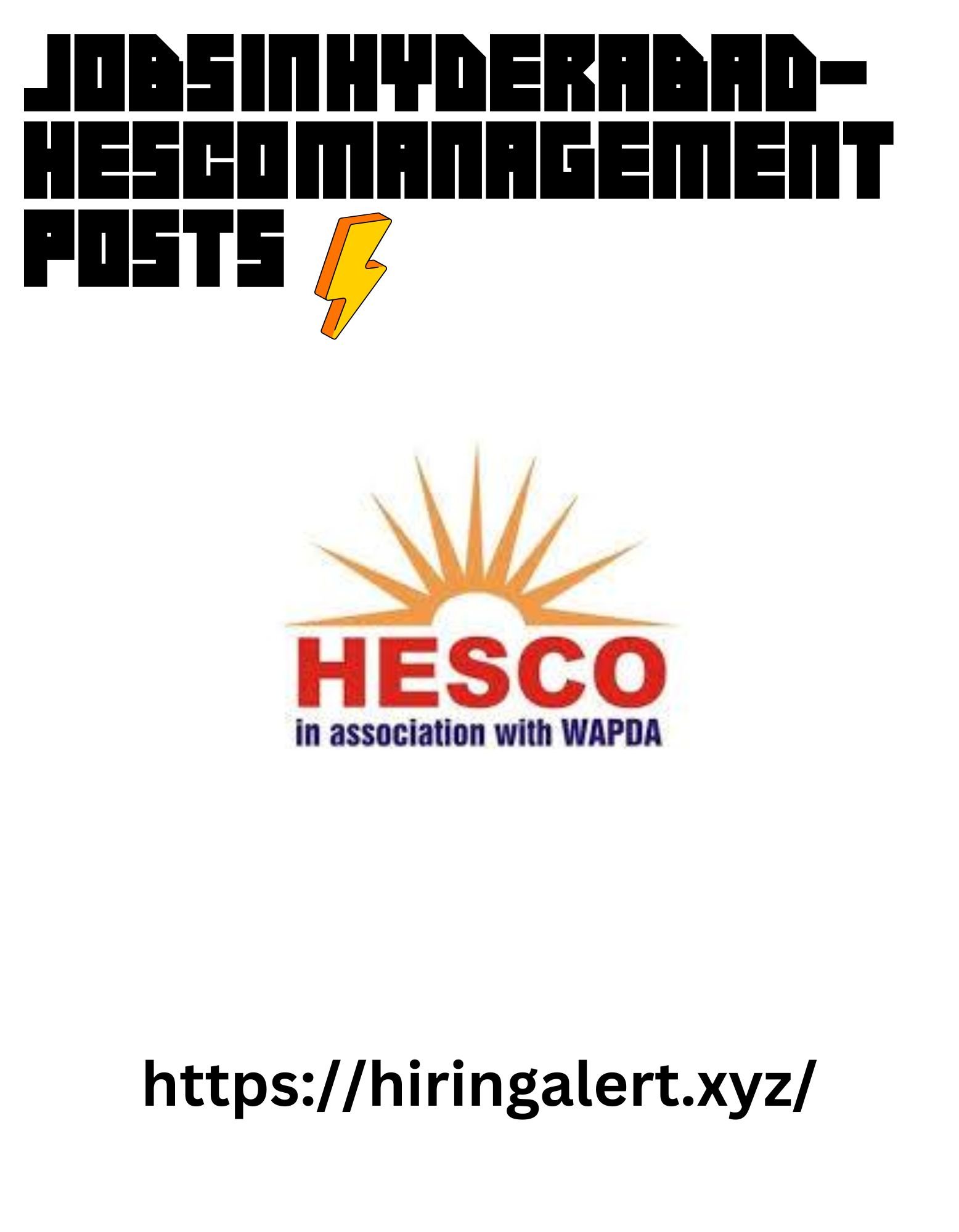 Jobs in Hyderabad-HESCO Management Posts