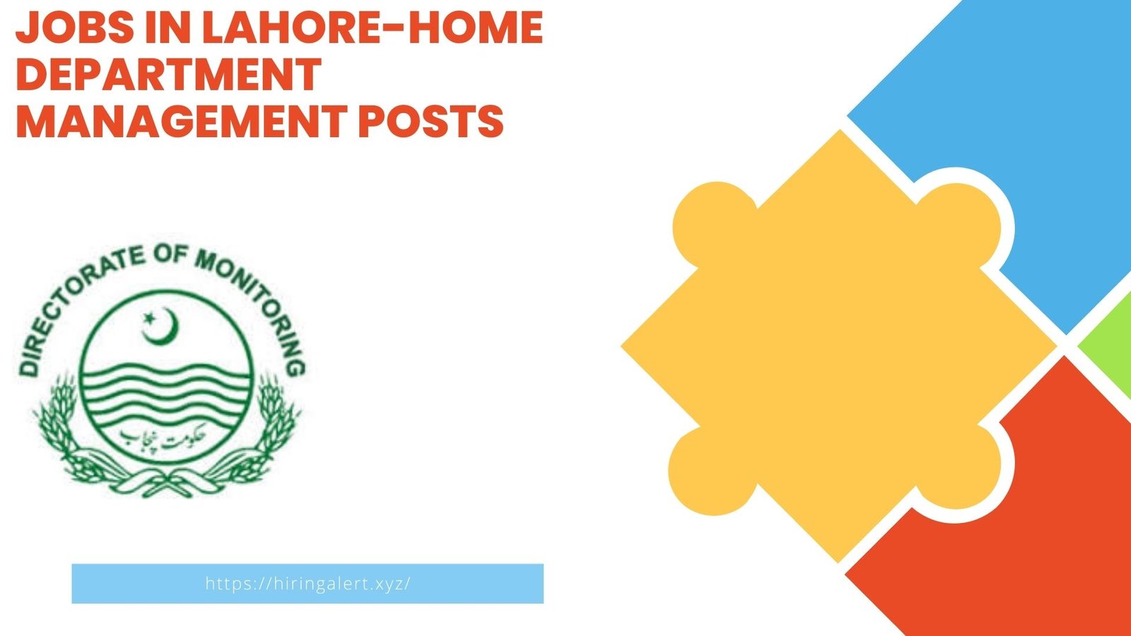 Jobs in Lahore-Home Department Management Posts 